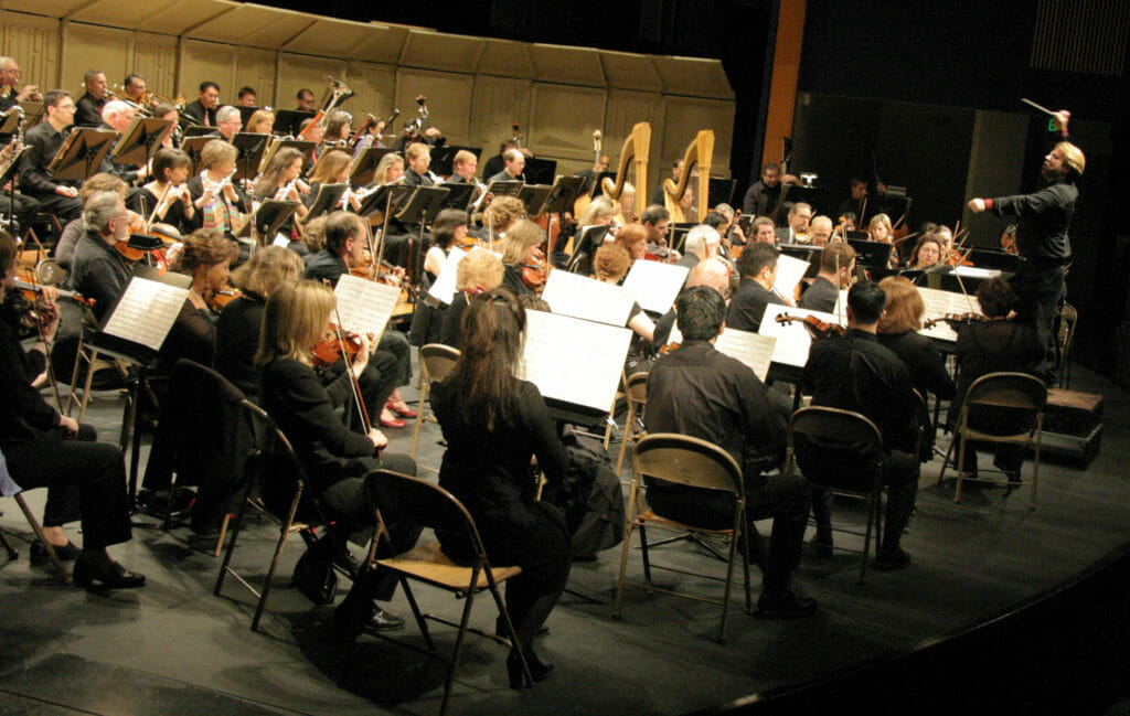 Redwood Symphony Eric & orchestra at concert